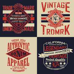 Obraz premium set of tee shirt print designs