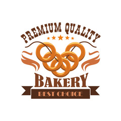 Fototapeta premium Bakery shop menu sticker, emblem, business label