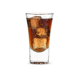 alcoholic drink with ice cubes