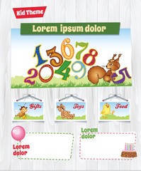 Cartoon background for kid template