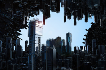 Fototapeta premium building with shining light
