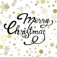 Merry Christmas lettering design