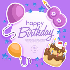 Happy Birthday Elements : Vector Illustration 