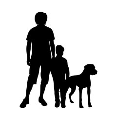 Vector silhouette of family.