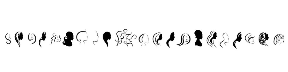 Vector logo woman.