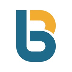 Abstract B letter initial logo design