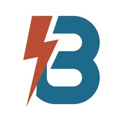 Abstract B letter initial logo design