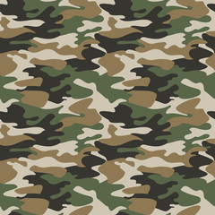 Fototapeta premium Camouflage pattern background seamless vector