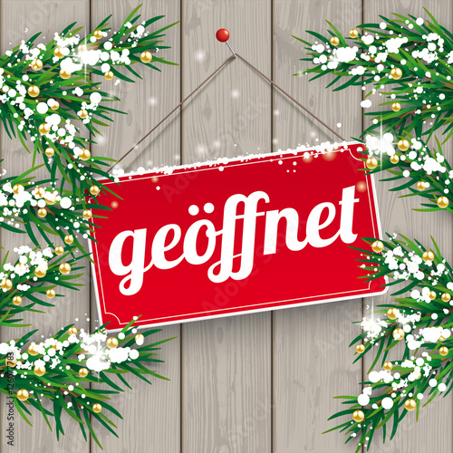 "An Weihnachten geöffnet Schild" Immagini e vettoriali ...