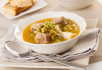 Cabbage soup with beef