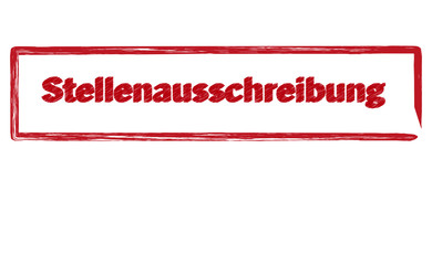 Stellenausschreibung Text rot grunge
