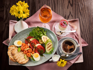 A traditional Italian breakfast