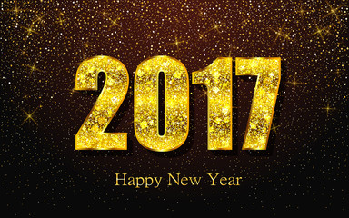 Happy New Year 2017. Vector New Year background
