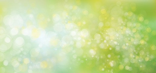 Vector lights, green,  bokeh background.