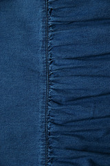 close up texture of blue jeans