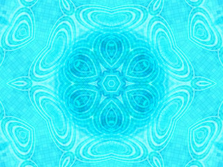 Fototapeta na wymiar Blue tile background with concentric water ripples pattern