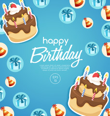 Happy Birthday Elements : Vector Illustration 