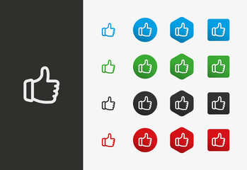 Thumb up icon variations