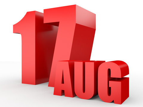 August 17. Text on white background.