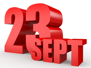 September 23. Text on white background.