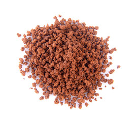 instant coffee on white background