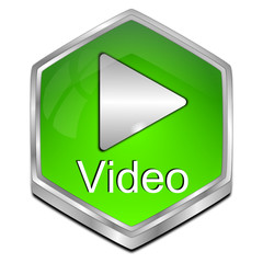 Play Video Button - 3D illustration