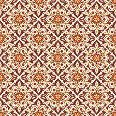 Fototapeta premium Seamless hand drawn mandala pattern.