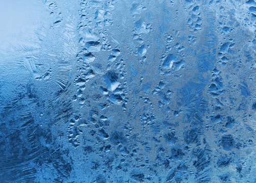 frozen water drops on window