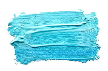  Turquoise  light blue  strokes of the paint brush isolated