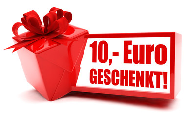 10 Euro geschenkt! Button, Icon