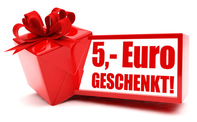 5 Euro geschenkt! Button, Icon