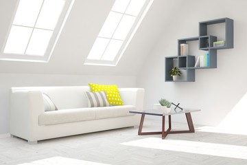 Modern interior with furniture