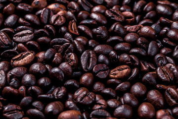 Coffee beans. Drink. Background