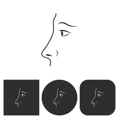 Nose - vector icon.