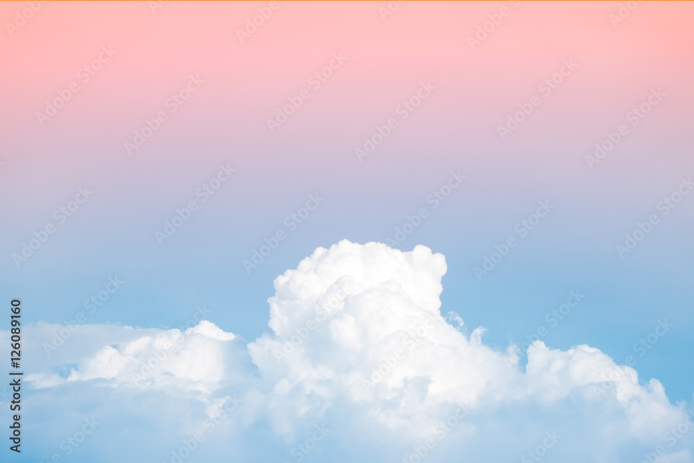 Wall mural abstract soft sky cloud with gradient pastel vintage color for backdrop background use