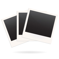 Photo frame blanks isolated on white background. Vector illustration.