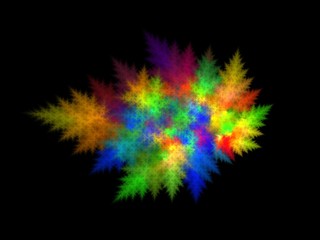 Abstract fractal with multi-colored pattern