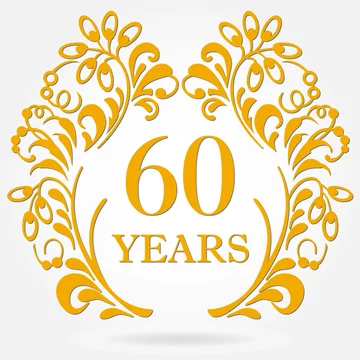 60 Years Anniversary Golden 11288422 PNG