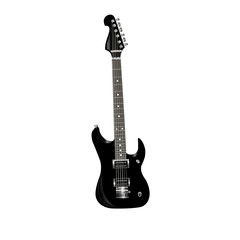 Naklejka premium black electric guitar