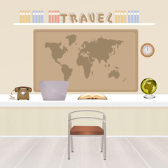 illustration of travel agency