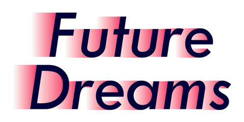  vintage, futuristic, word, title, letters, blue