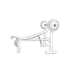 Exercise machine.Isolated on white background.Sketch illustratio