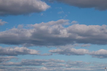 Sparse cloudy gray clouds