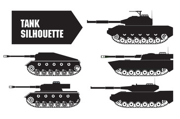 Vector the flat military tank with a gun and a machine gun. For infographic, the historical websites and books and magazines.Element for games
