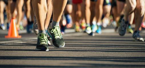 Marathon running in the light of evening