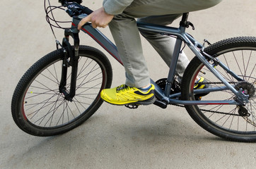Fototapeta premium Young man with bicycle