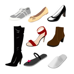 Woman shoes collection.