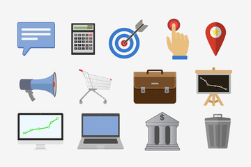 Business icons, management and human resources set