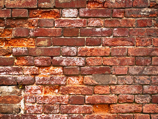 Old brick wall background. Grunge texture.