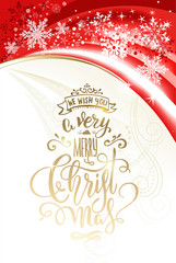 christmas background with hand-drawing congratulation.